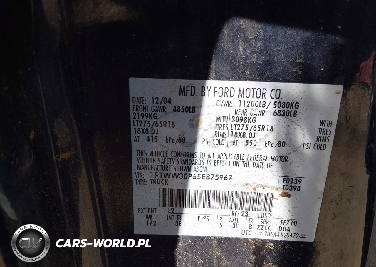 2005 Ford F-350 Lariat-Xl-Xlt VIN:1FTWW30P65EB75967 - 8