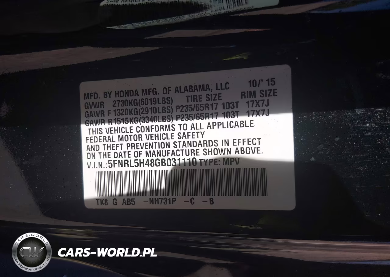 2016 Honda Odyssey Ex VIN:5FNRL5H48GB031110 - 9