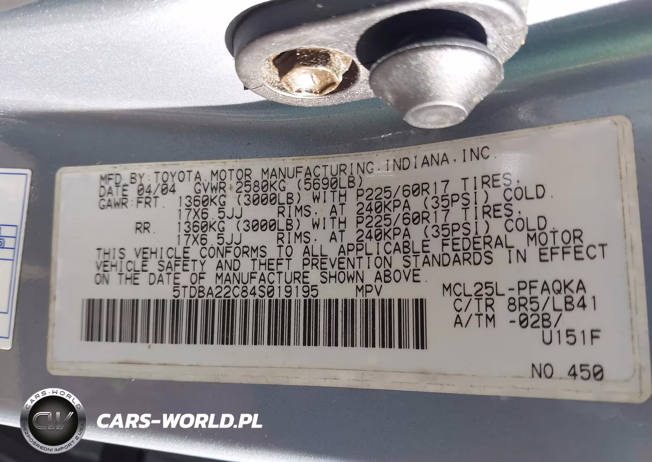 2004 Toyota Sienna Xle VIN:5TDBA22C84S019195 - 9