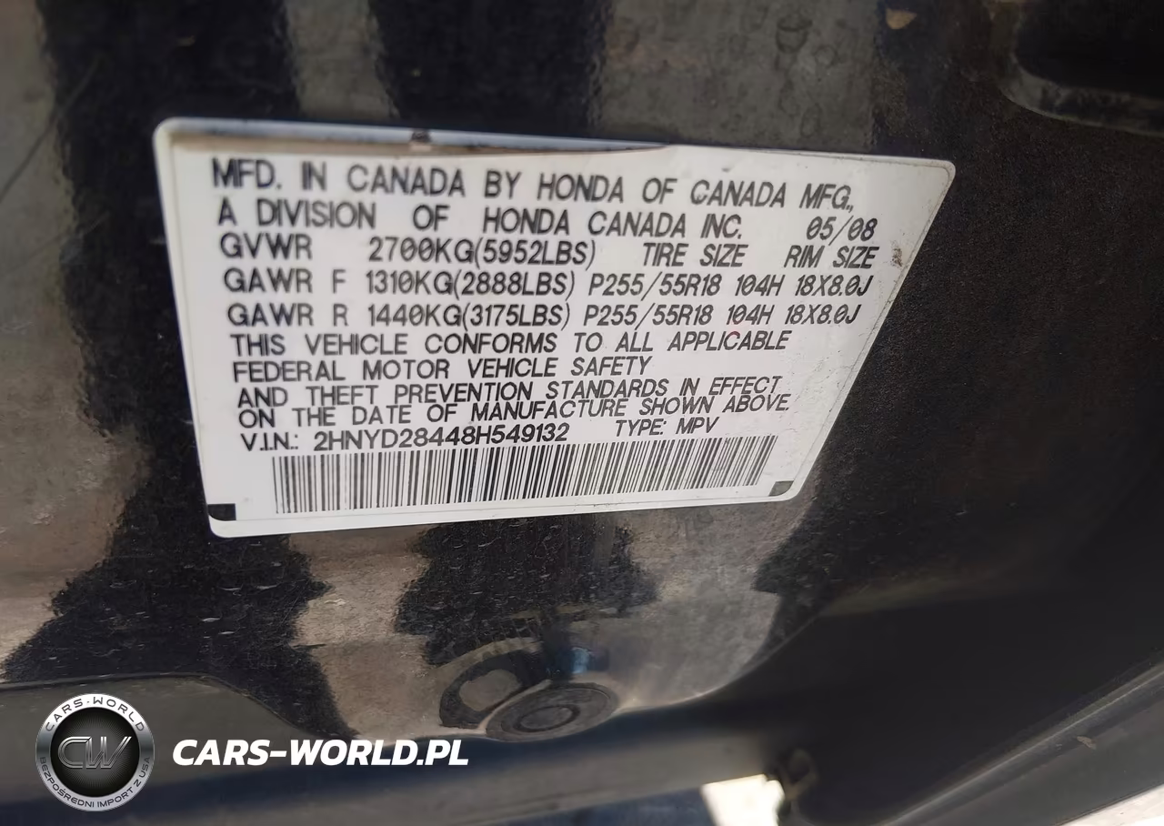2008 Acura Mdx Technology Package VIN:2HNYD28448H549132 - 9