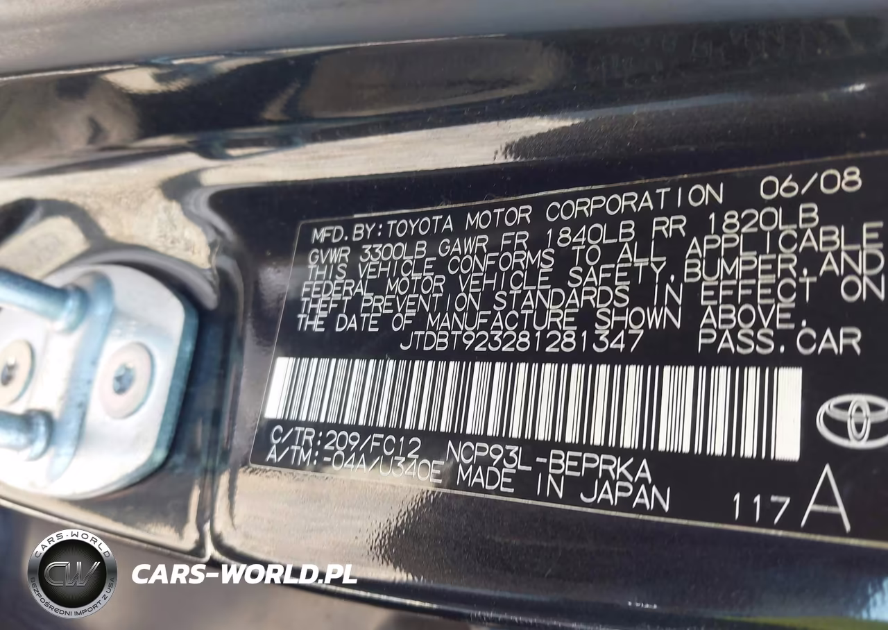 2008 Toyota Yaris VIN:JTDBT923281281347 - 9