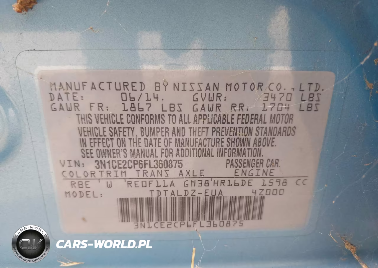 2015 Nissan Versa Note S (Sr)-S Plus-Sl-Sr-Sv VIN:3N1CE2CP6FL360875 - 9