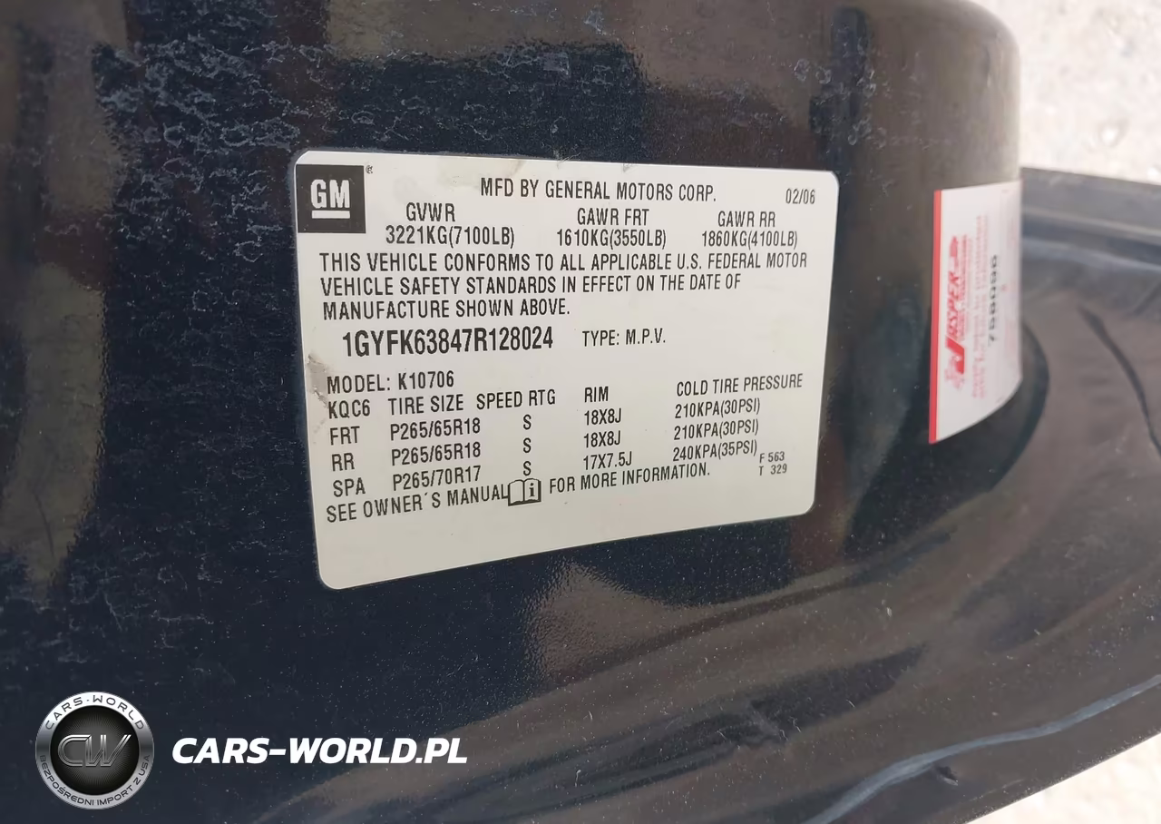 2007 Cadillac Escalade Standard VIN:1GYFK63847R128024 - 9