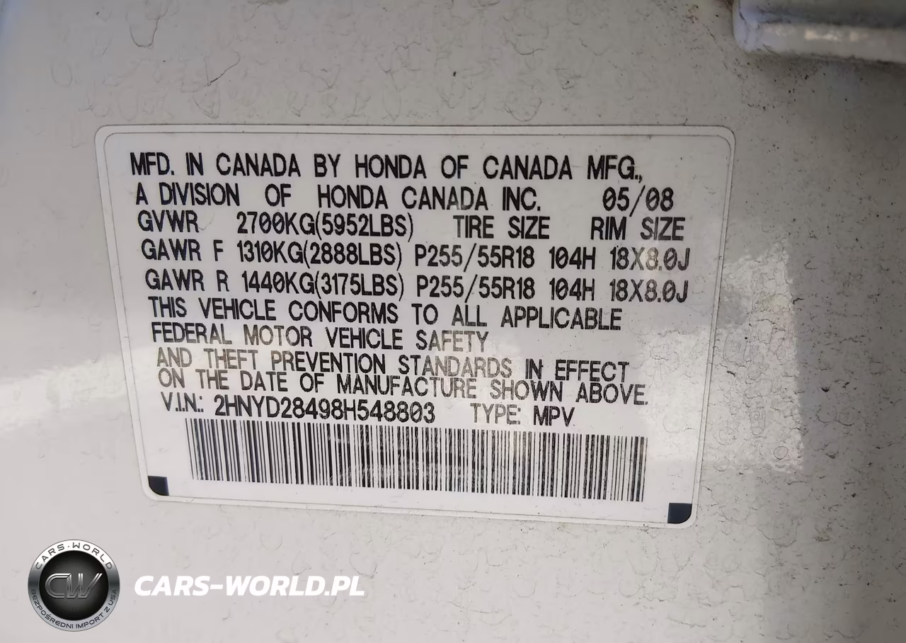 2008 Acura Mdx Technology Package VIN:2HNYD28498H548803 - 9