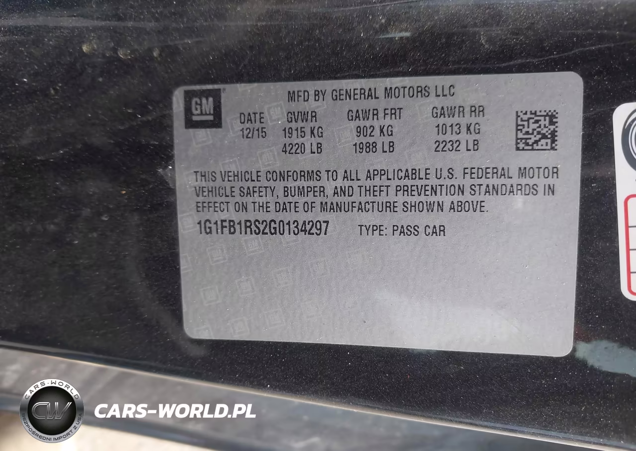 2016 Chevrolet Camaro 1Lt VIN:1G1FB1RS2G0134297 - 9