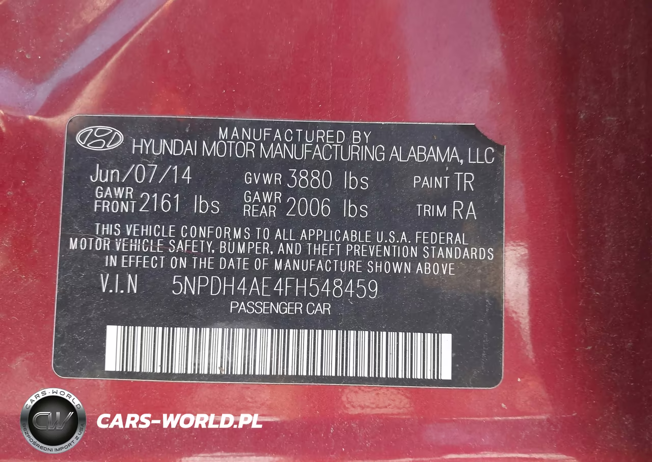 2015 Hyundai Elantra Se VIN:5NPDH4AE4FH548459 - 9