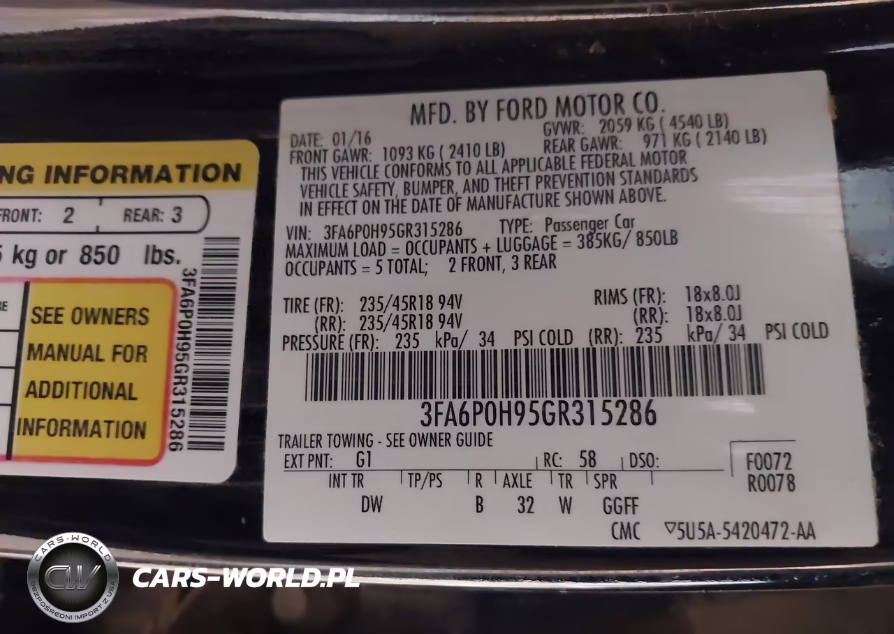 2016 Ford Fusion Se VIN:3FA6P0H95GR315286 - 9