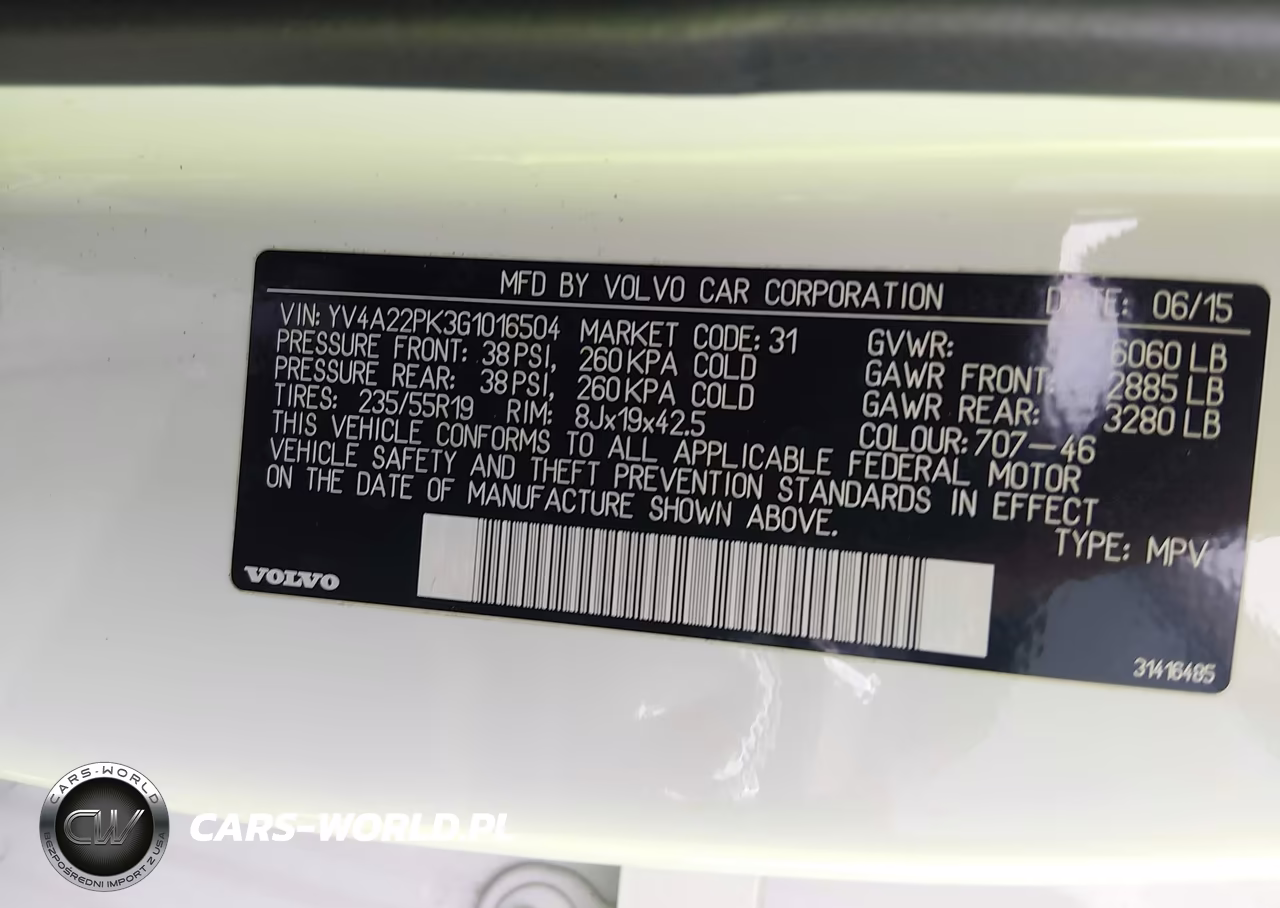 2016 Volvo Xc90 T6 Momentum VIN:YV4A22PK3G1016504 - 9