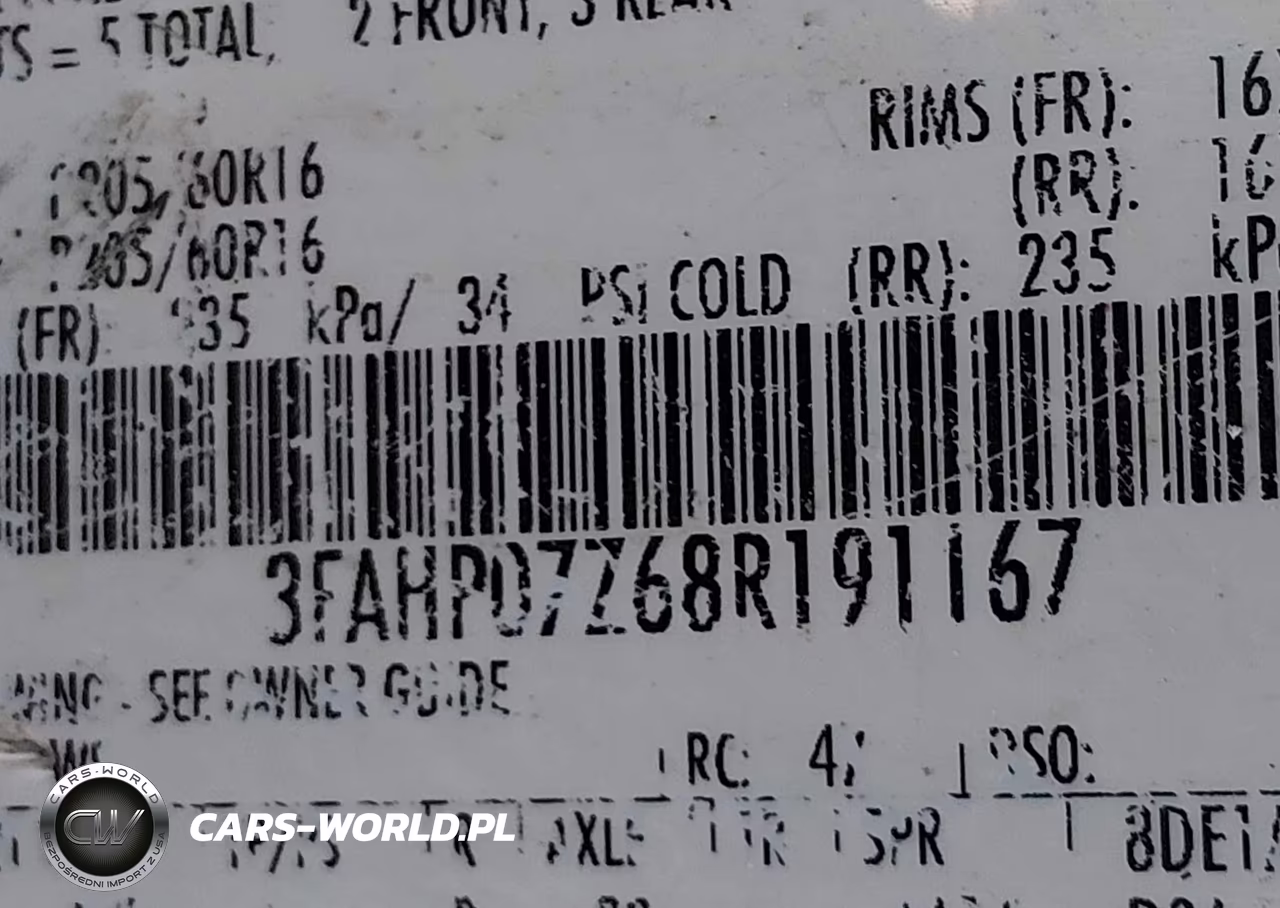 2008 Ford Fusion Se VIN:3FAHP07Z68R191167 - 9