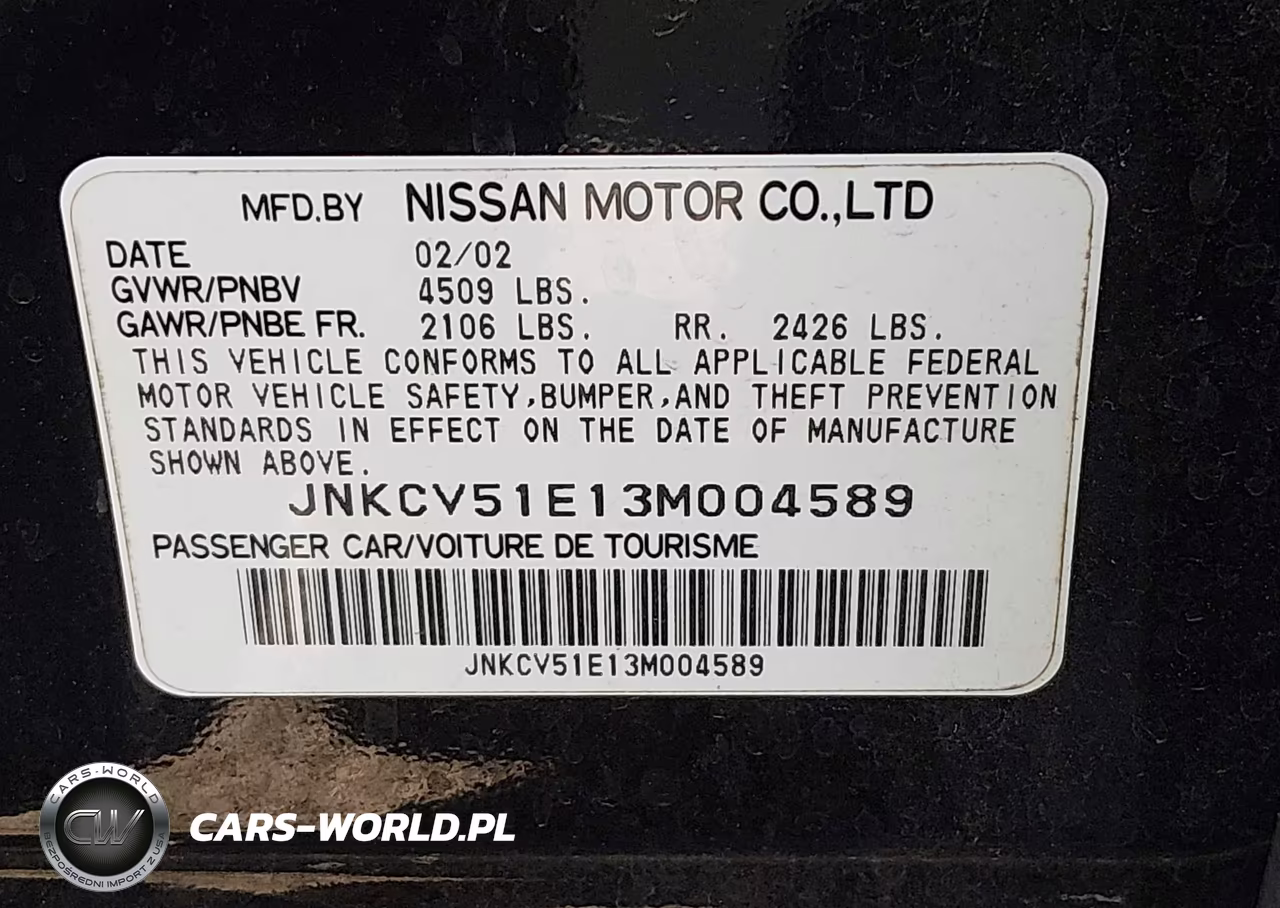 2003 Infiniti G35 Luxury Leather VIN:JNKCV51E13M004589 - 9