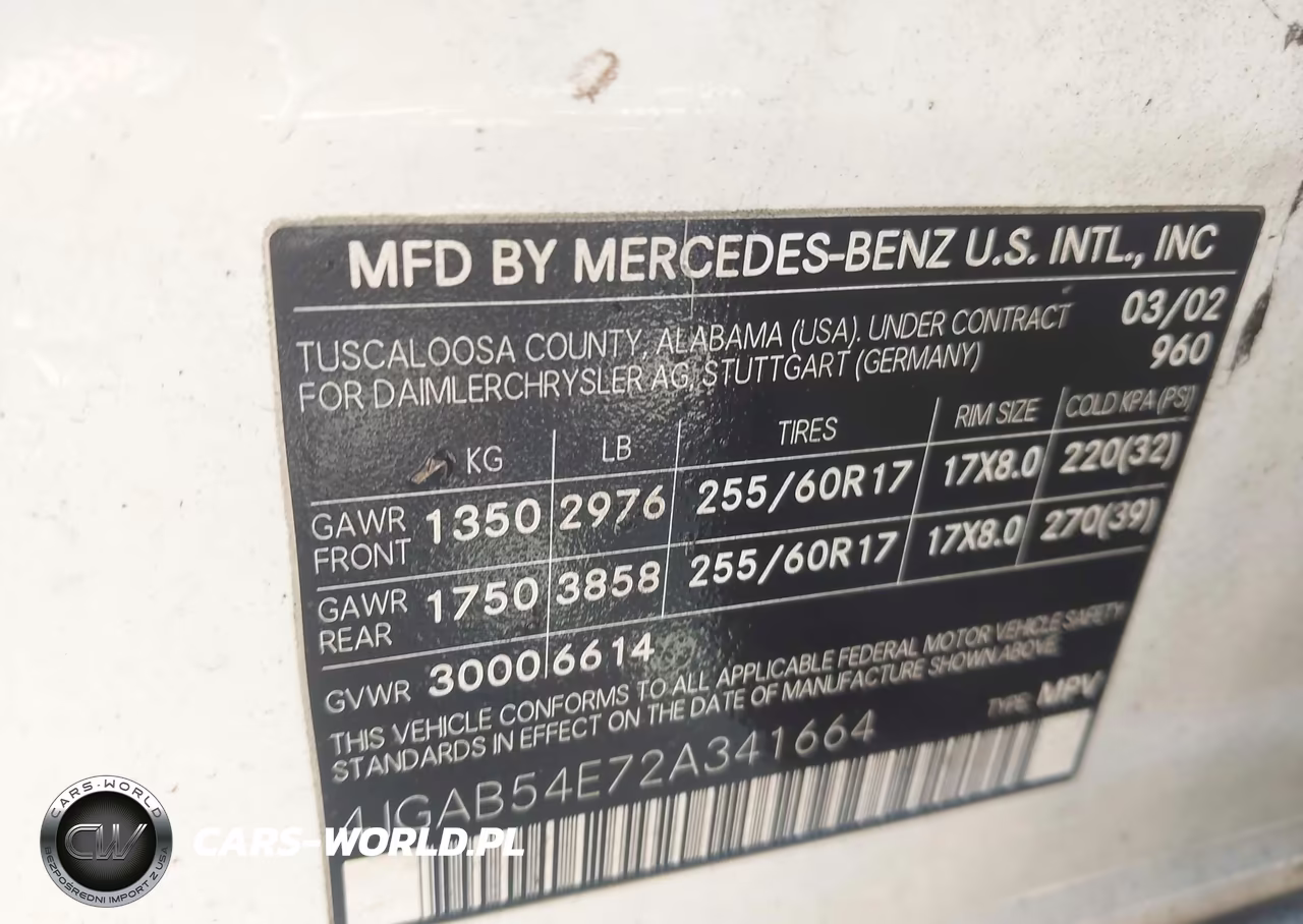 2002 Mercedes-Benz Ml 320 VIN:4JGAB54E72A341664 - 9