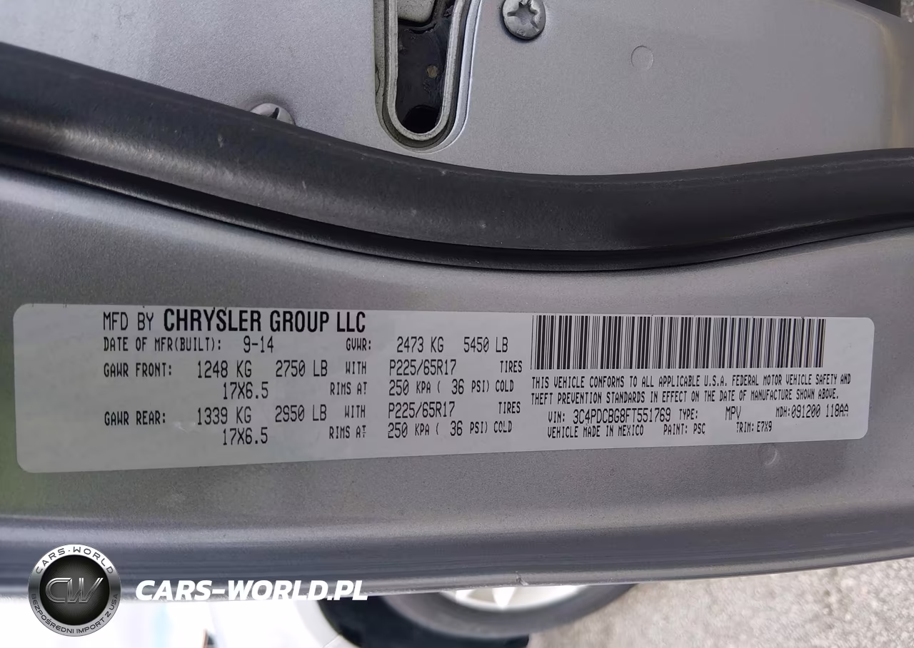 2015 Dodge Journey Sxt VIN:3C4PDCBG8FT551769 - 9
