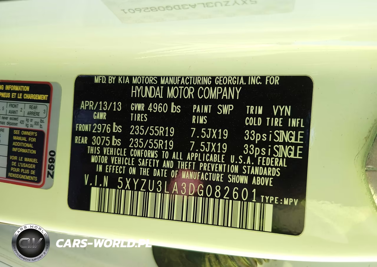 2013 Hyundai Santa Fe Sport 2.0T VIN:5XYZU3LA3DG082601 - 9