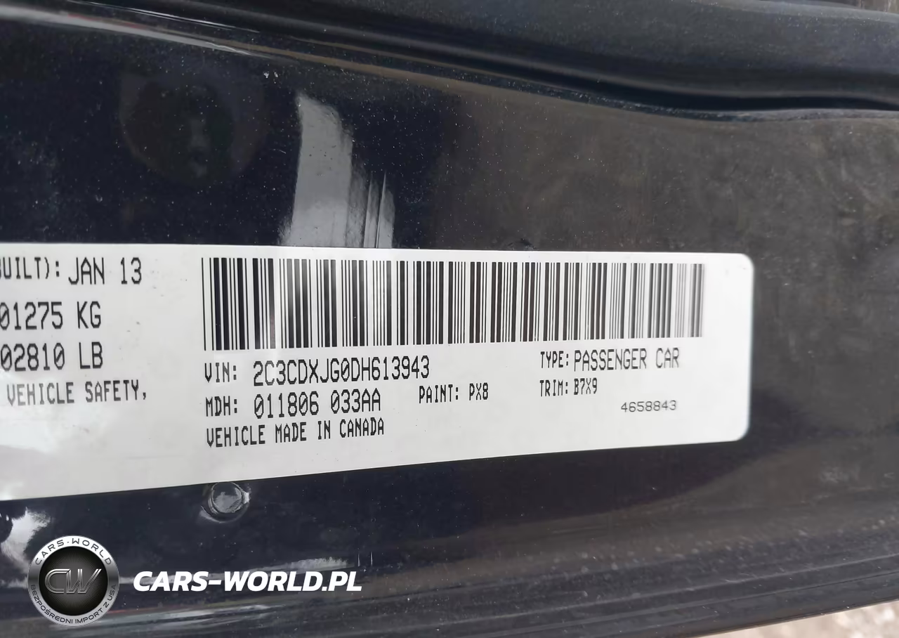 2013 Dodge Charger Sxt VIN:2C3CDXJG0DH613943 - 9