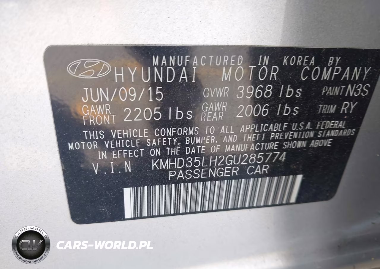 2016 Hyundai Elantra Gt VIN:KMHD35LH2GU285774 - 9
