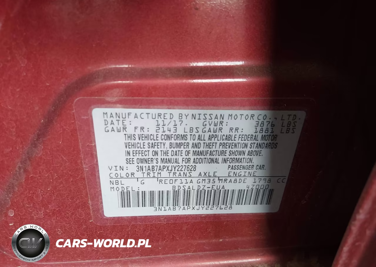 2018 Nissan Sentra Sv VIN:3N1AB7APXJY227628 - 9