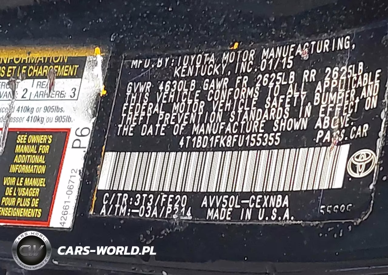 2015 Toyota Camry Hybrid Le VIN:4T1BD1FK8FU155355 - 9
