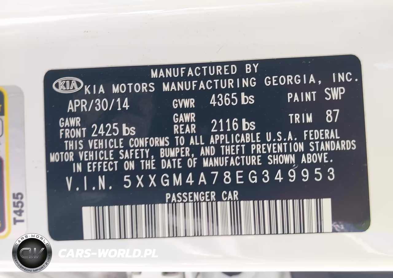 2014 Kia Optima Lx VIN:5XXGM4A78EG349953 - 9