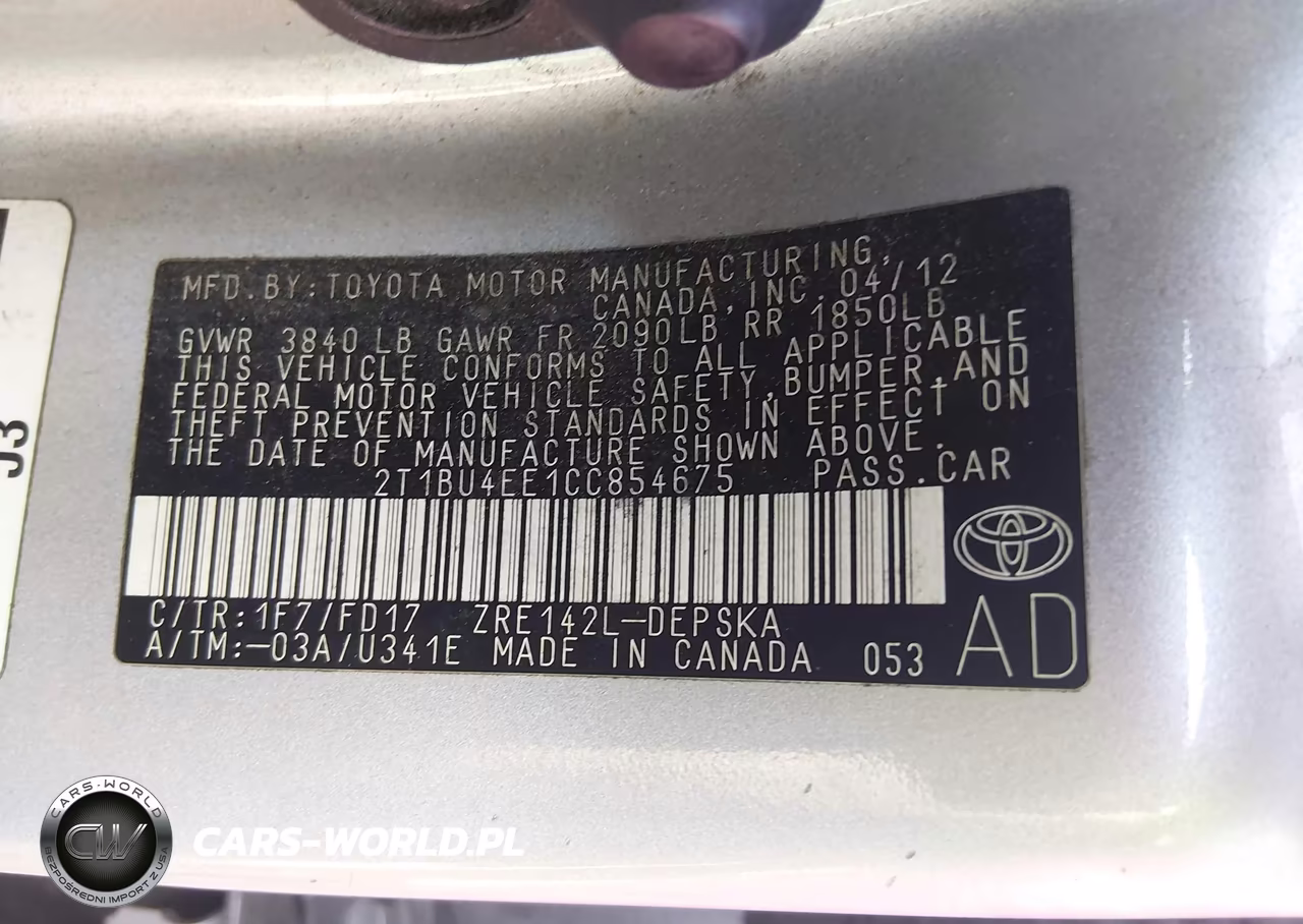 2012 Toyota Corolla S VIN:2T1BU4EE1CC854675 - 9