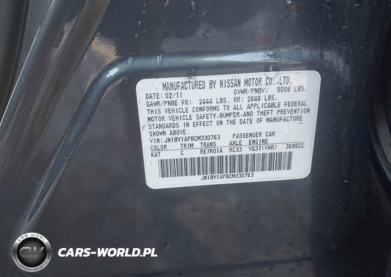 2012 Infiniti M37 VIN:JN1BY1AP8CM330763 - 9