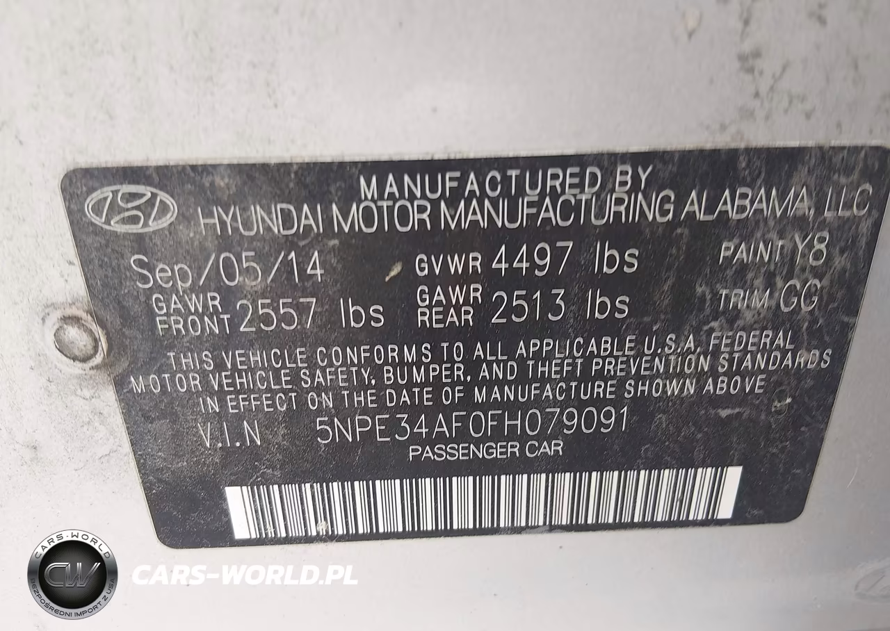 2015 Hyundai Sonata Sport VIN:5NPE34AF0FH079091 - 9