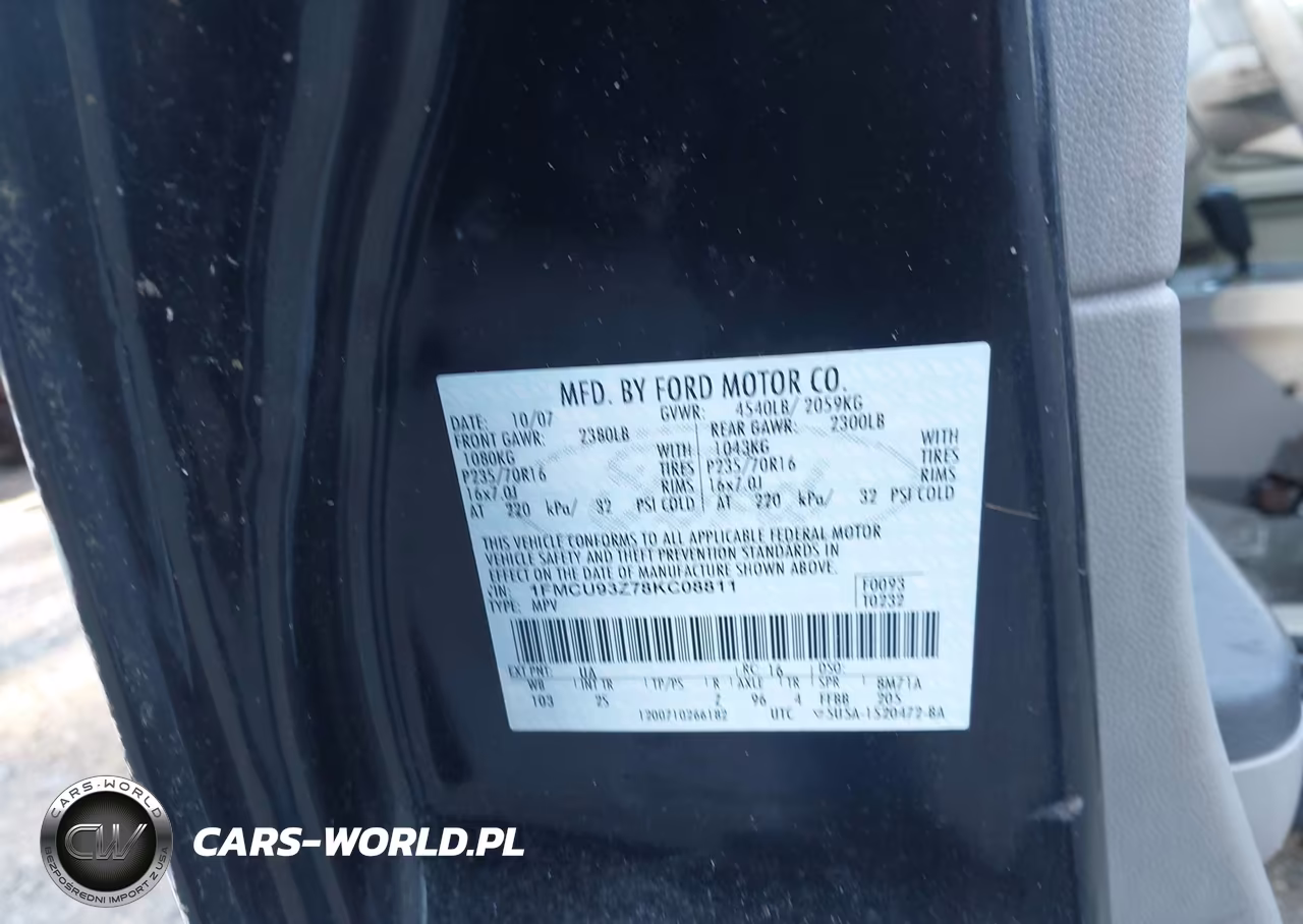 2008 Ford Escape Xlt VIN:1FMCU93Z78KC08811 - 9