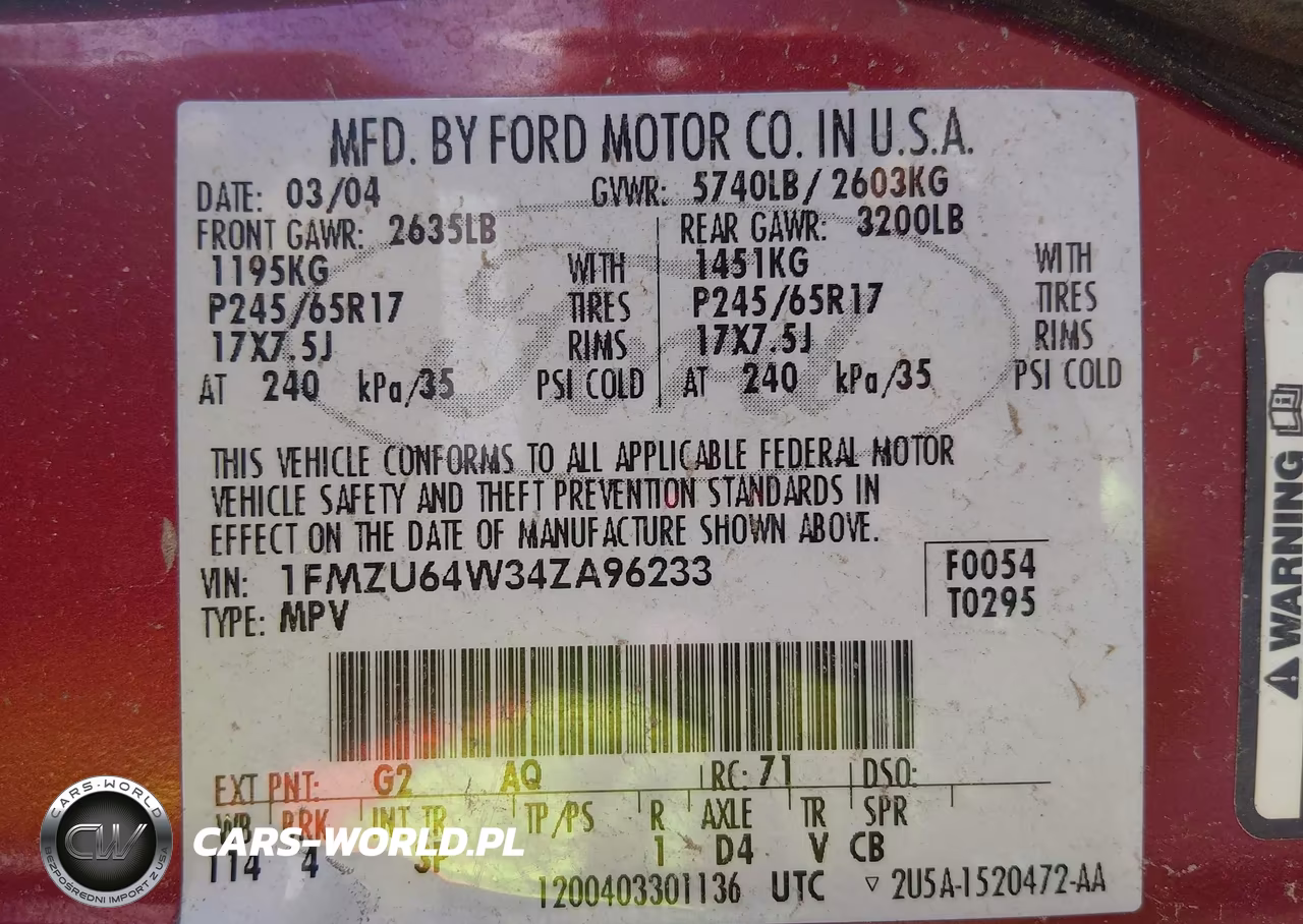 2004 Ford Explorer Eddie Bauer VIN:1FMZU64W34ZA96233 - 9