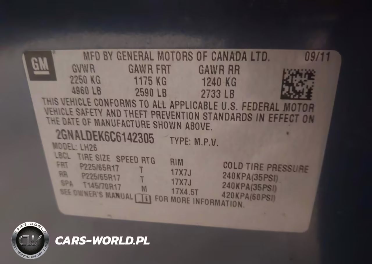 2012 Chevrolet Equinox 1Lt VIN:2GNALDEK6C6142305 - 9