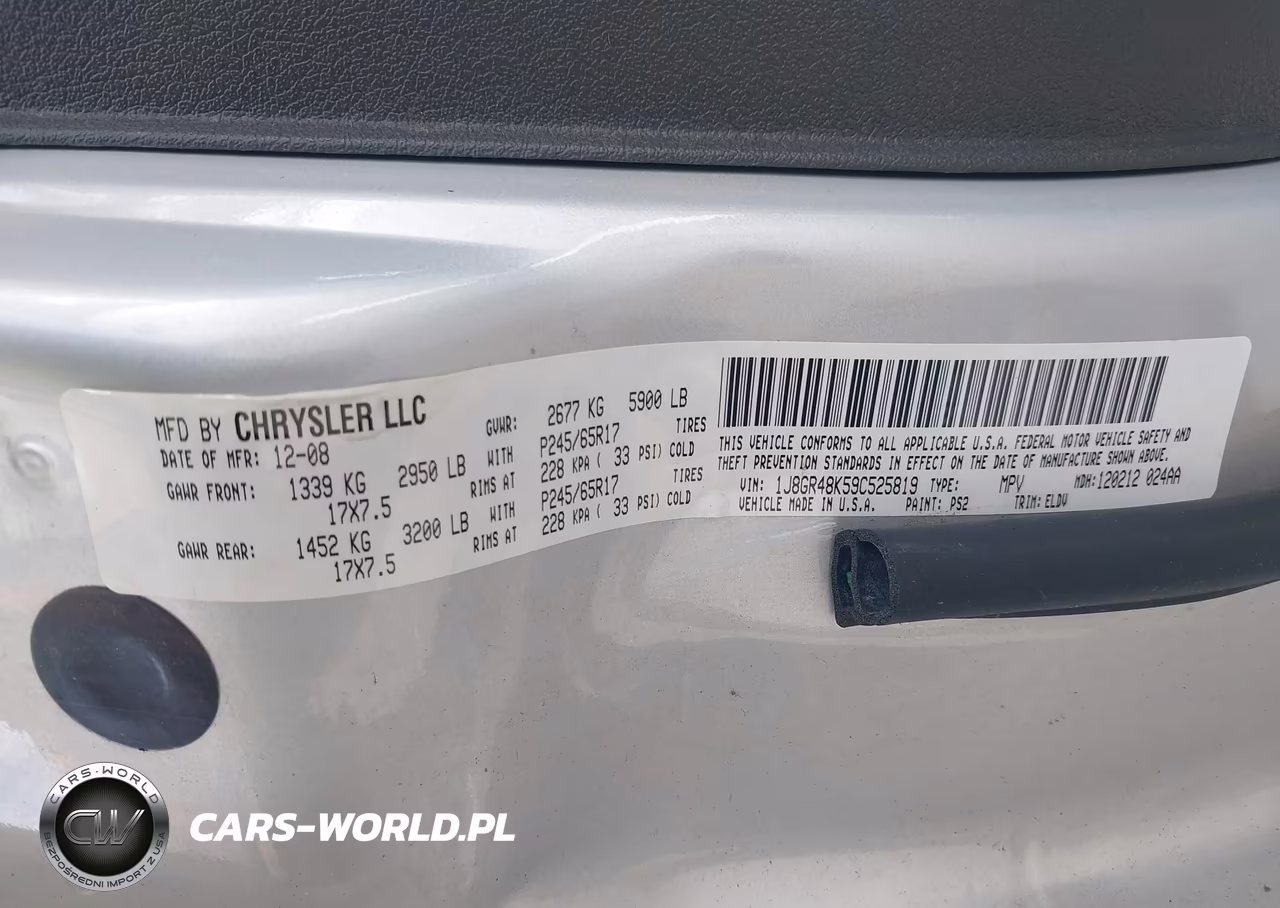 2009 Jeep Grand Cherokee Laredo VIN:1J8GR48K59C525819 - 9