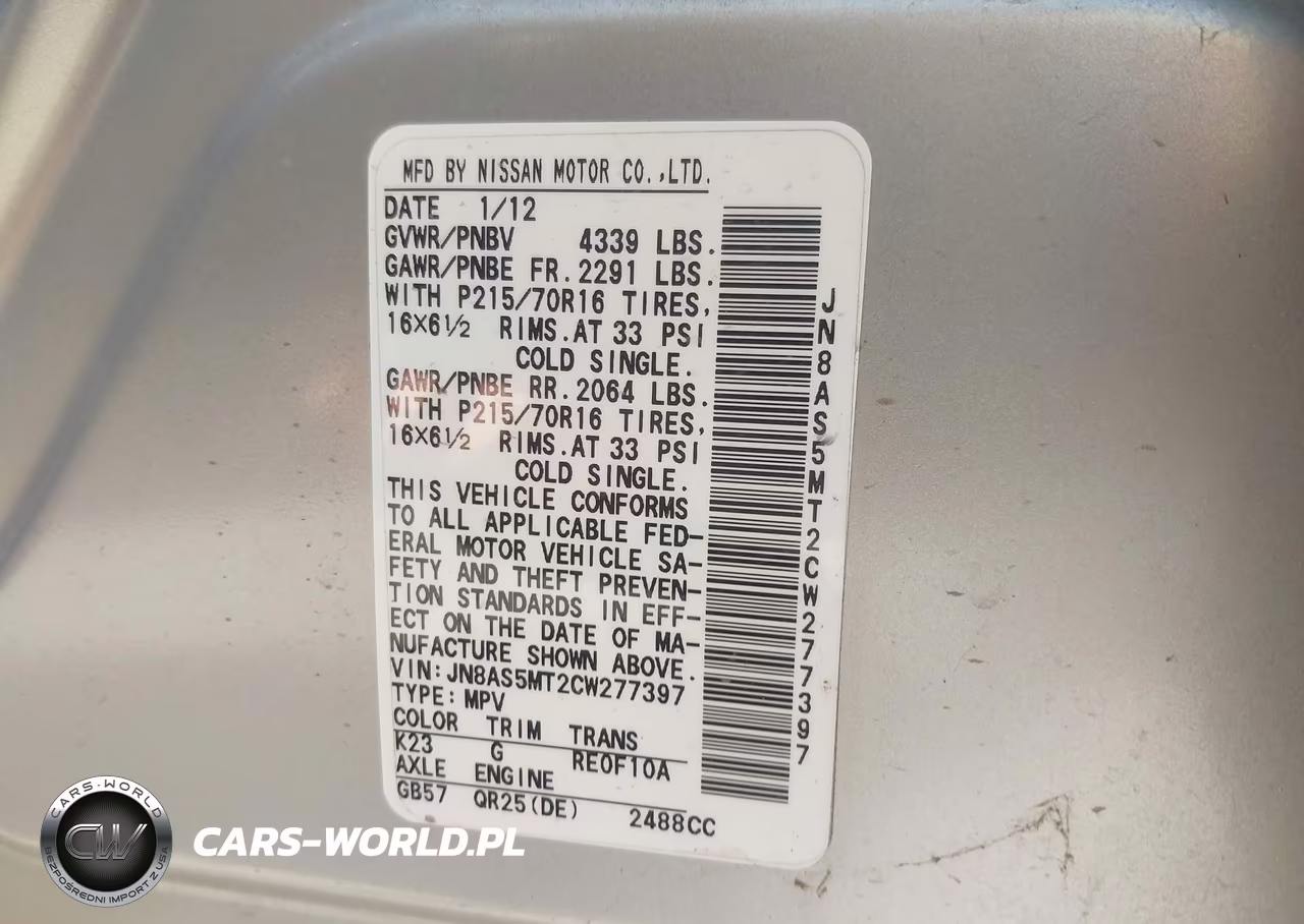 2012 Nissan Rogue S VIN:JN8AS5MT2CW277397 - 9