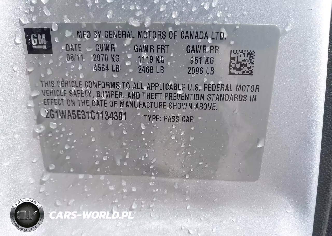 2012 Chevrolet Impala Ls VIN:2G1WA5E31C1134301 - 9