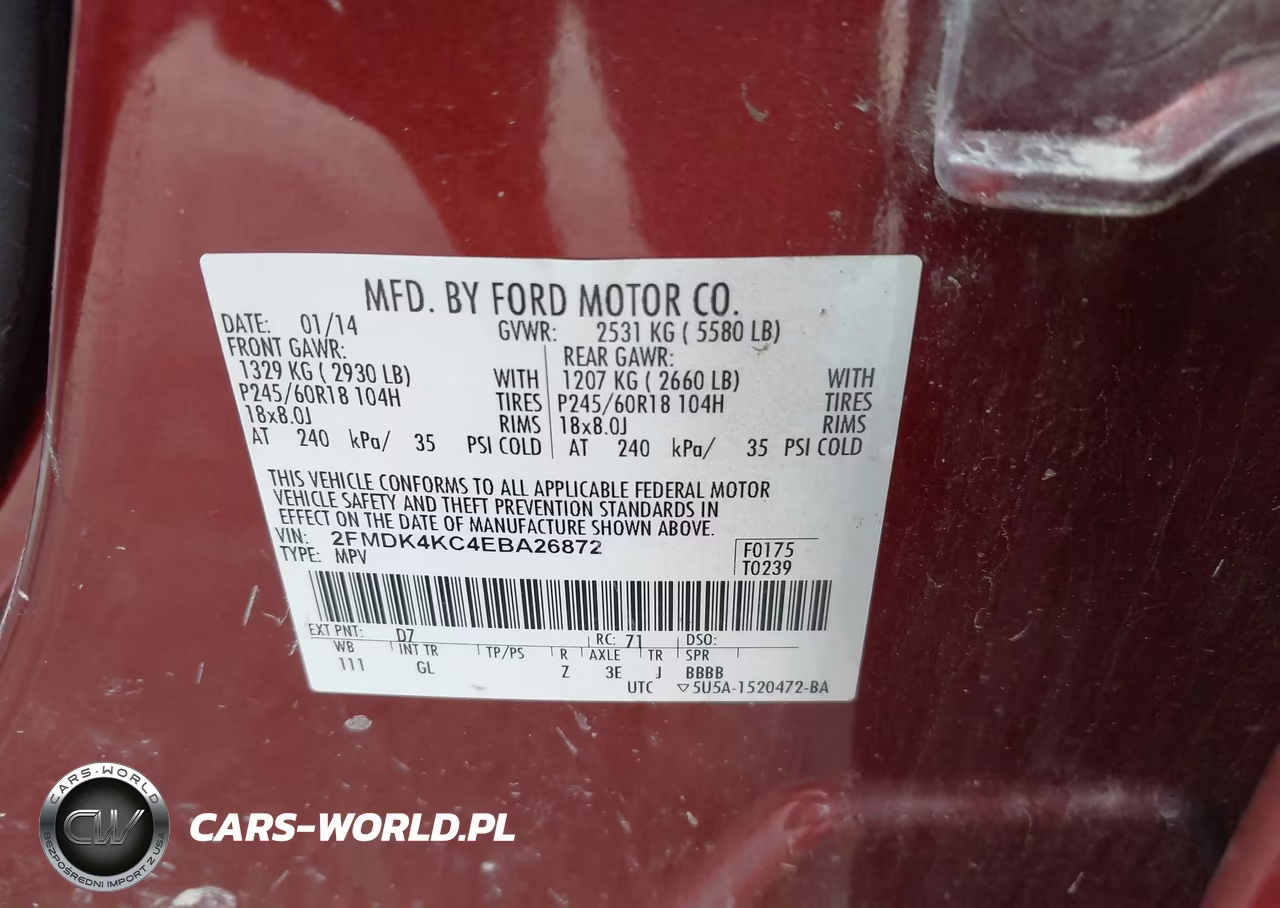 2014 Ford Edge Limited VIN:2FMDK4KC4EBA26872 - 9