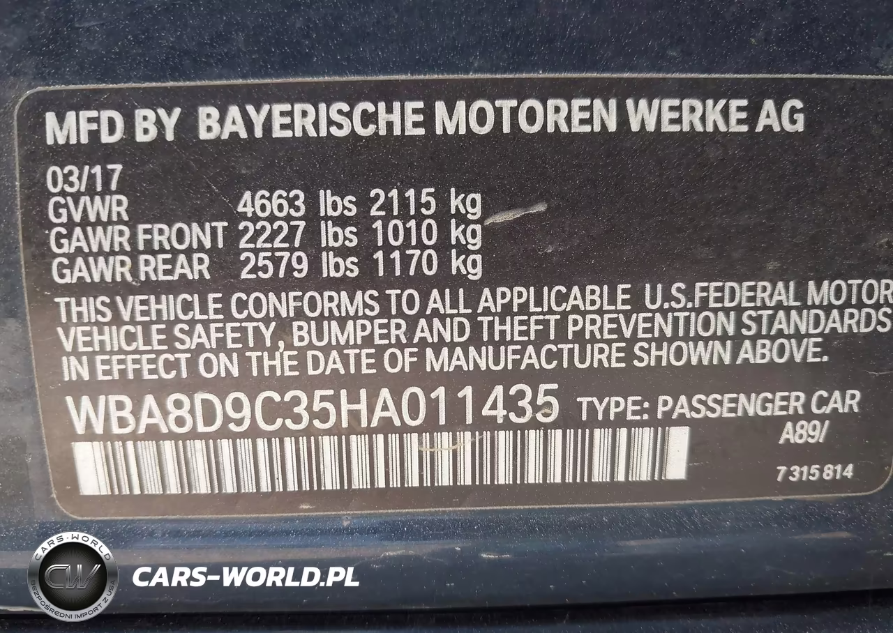 2017 BMW 330I xDrive VIN:WBA8D9C35HA011435 - 9