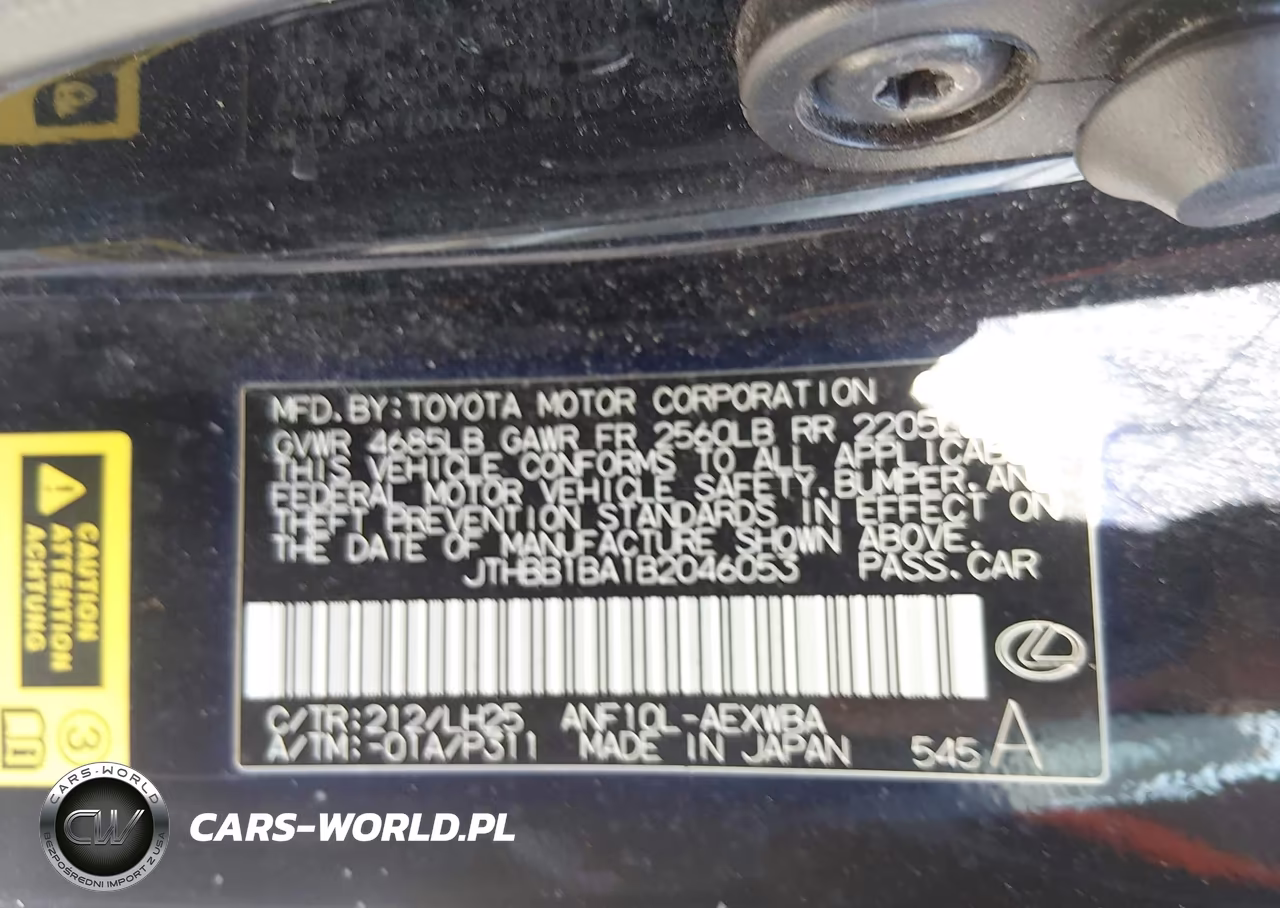 2011 Lexus Hs 250H Premium VIN:JTHBB1BA1B2046053 - 9