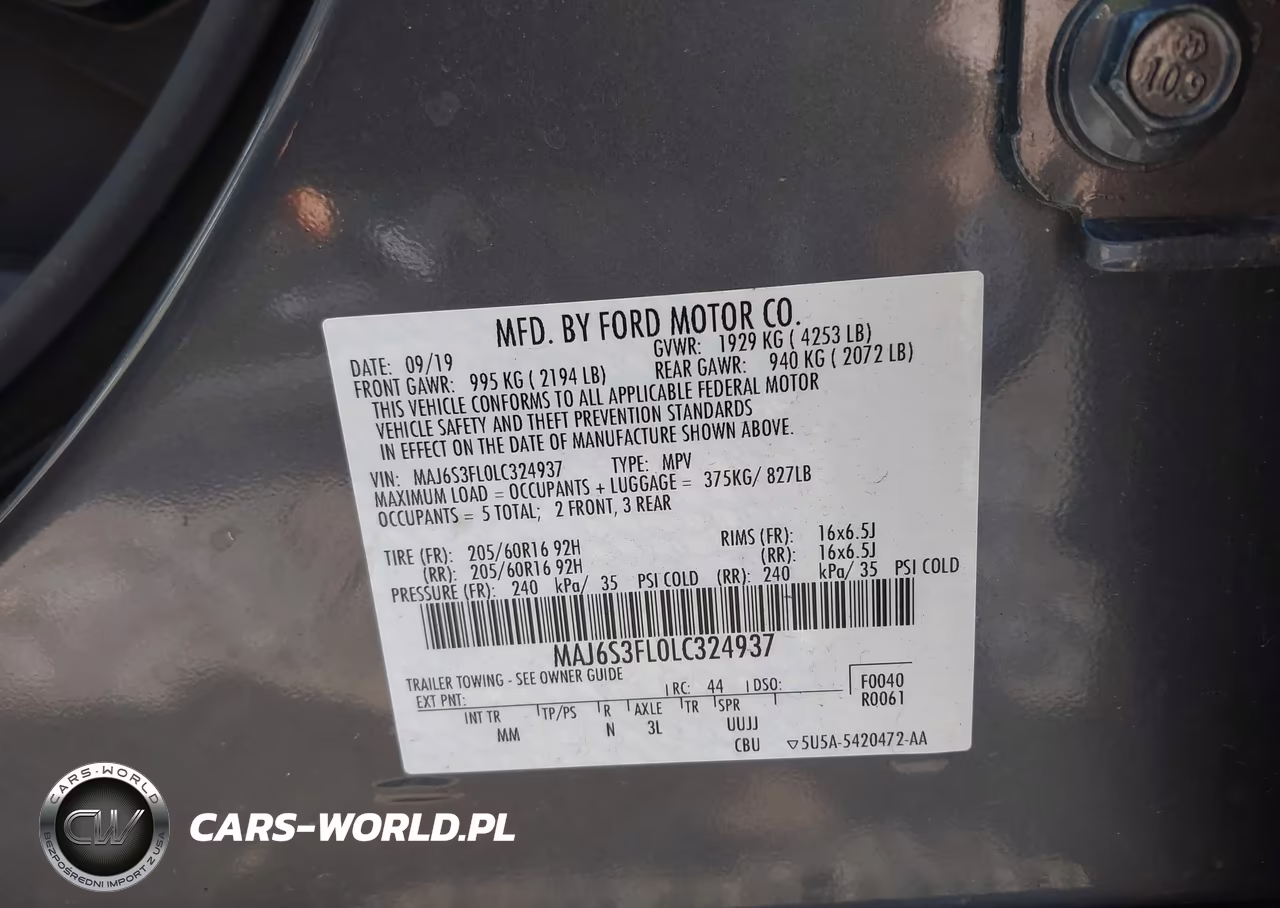 2020 Ford Ecosport S VIN:MAJ6S3FL0LC324937 - 9