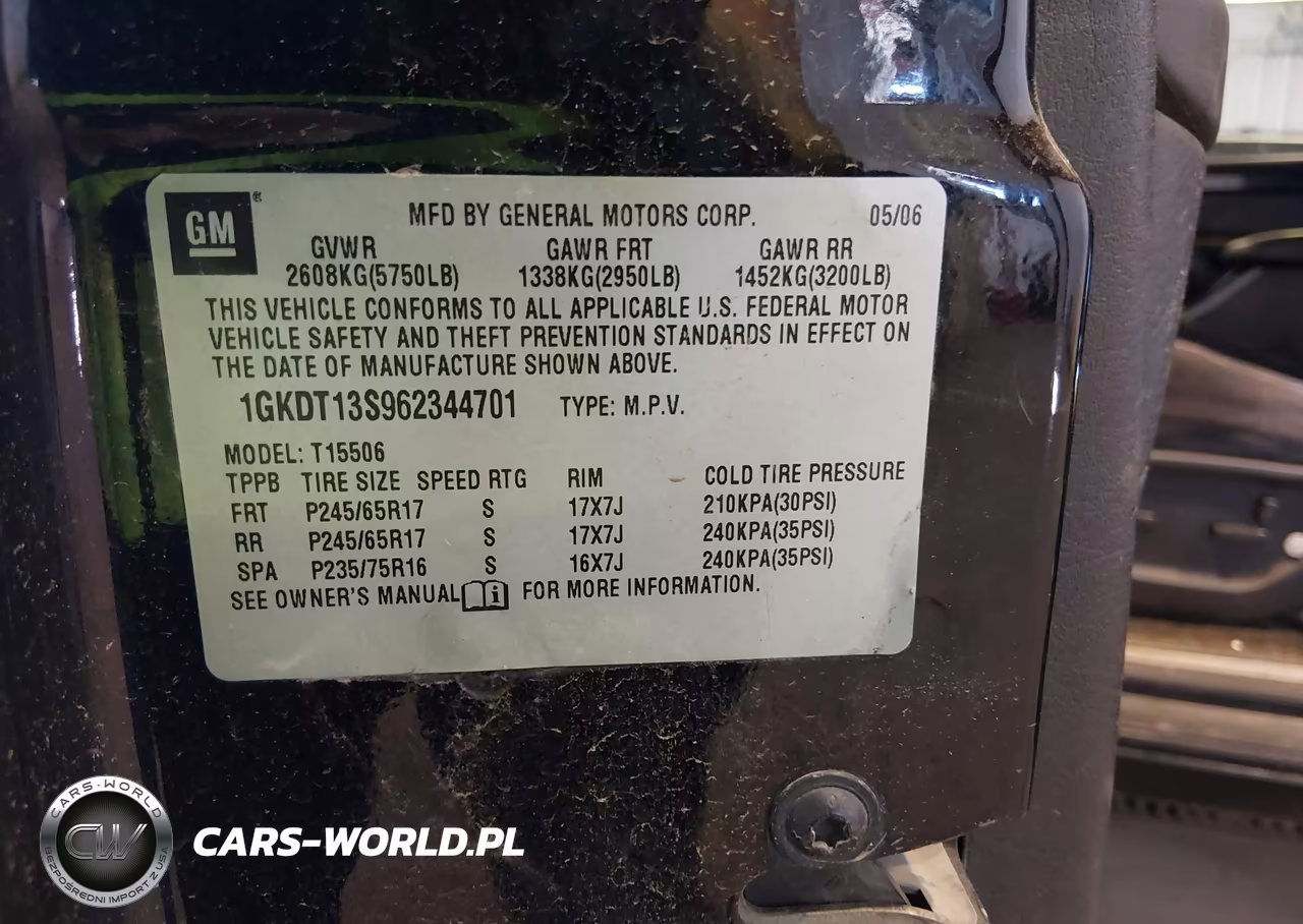 2006 GMC Envoy Sle VIN:1GKDT13S962344701 - 9