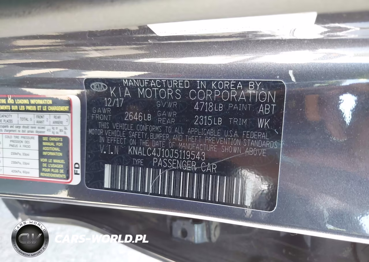 2018 Kia Cadenza Premium VIN:KNALC4J10J5119543 - 9