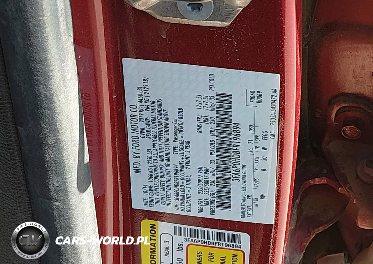 2015 Ford Fusion Se VIN:3FA6P0HD8FR196894 - 9