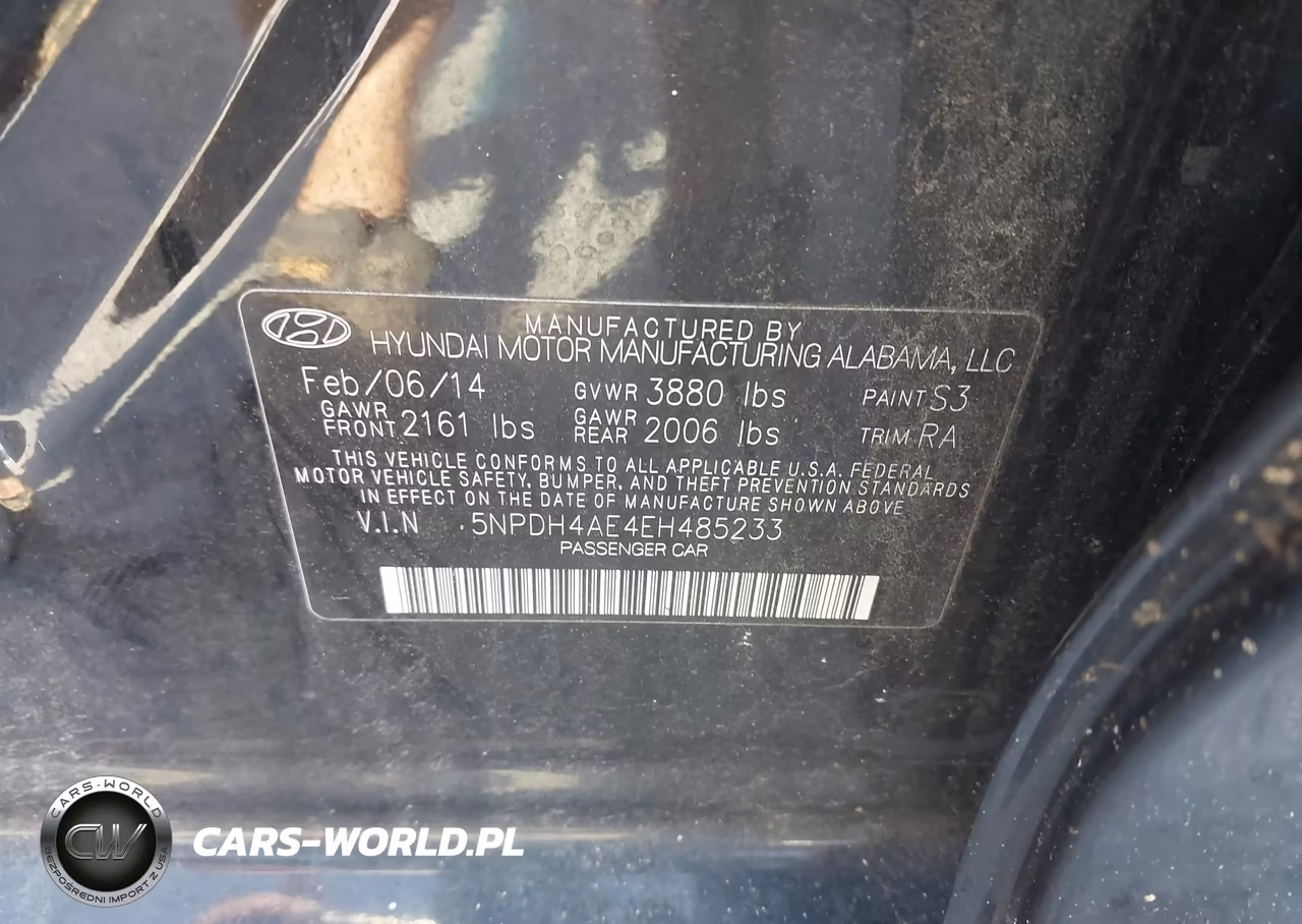 2014 Hyundai Elantra Se VIN:5NPDH4AE4EH485233 - 9