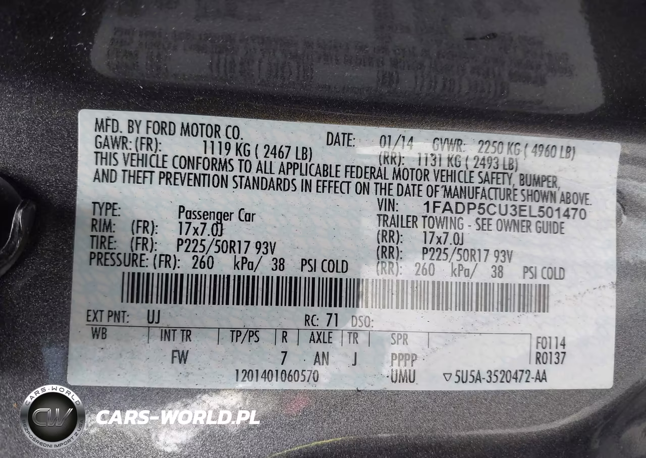 2014 Ford C-Max Energi Sel VIN:1FADP5CU3EL501470 - 9