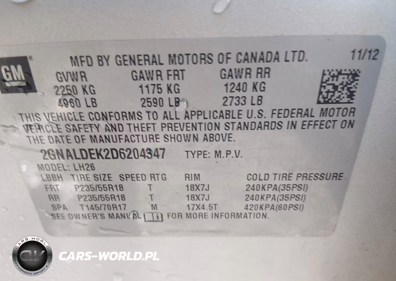 2013 Chevrolet Equinox 1Lt VIN:2GNALDEK2D6204347 - 9