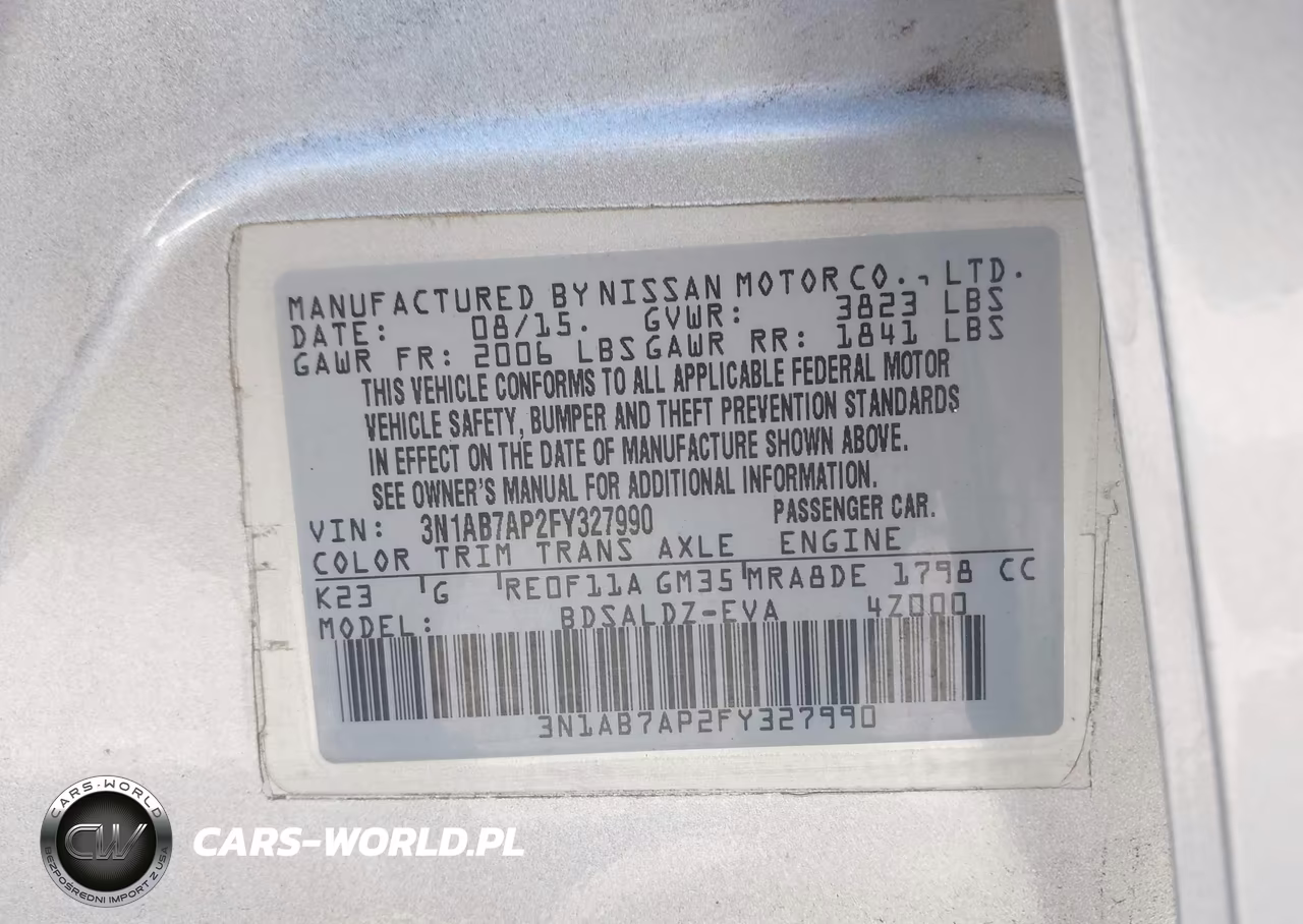 2015 Nissan Sentra Sv VIN:3N1AB7AP2FY327990 - 9