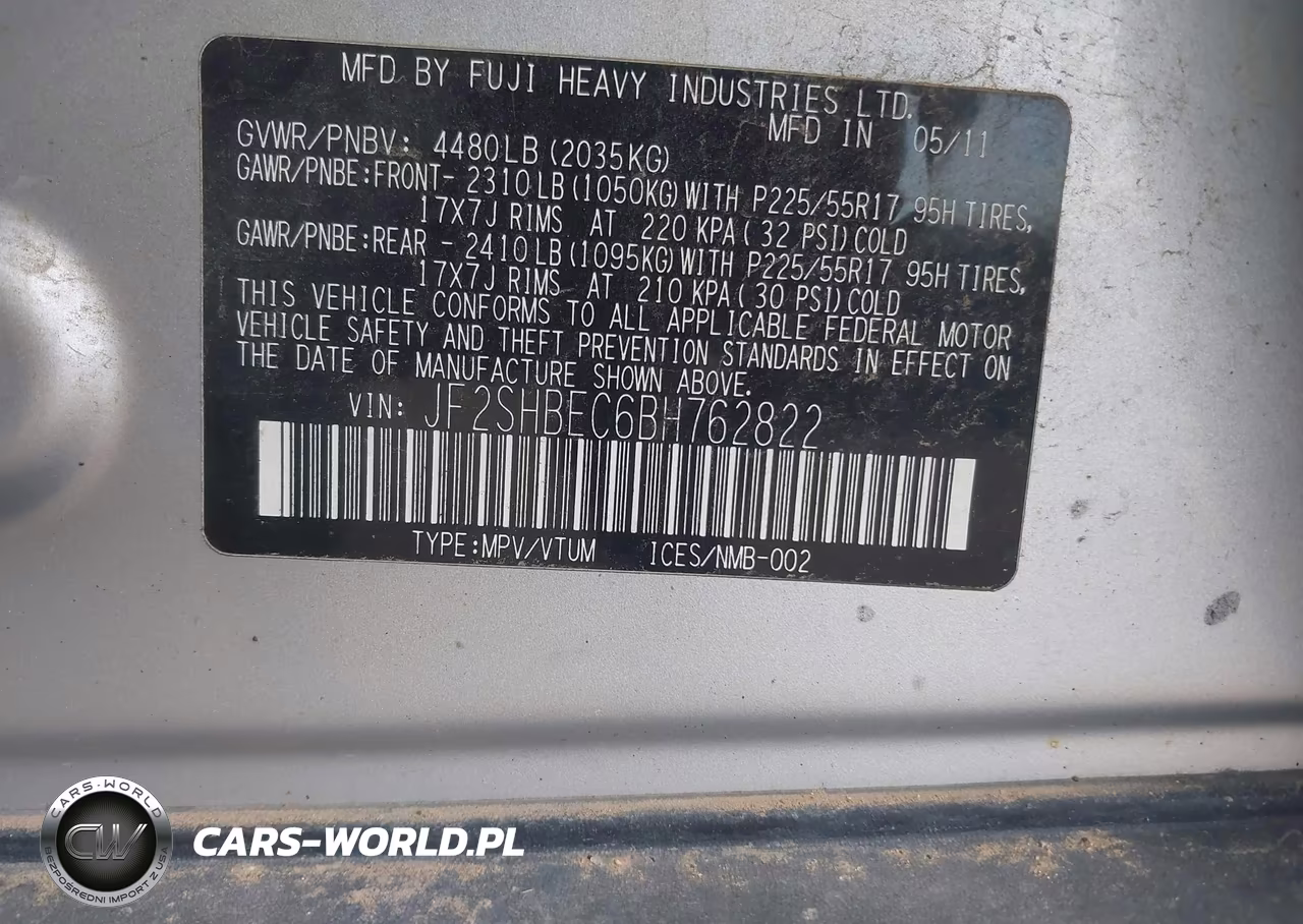 2011 Subaru Forester 2.5X Limited VIN:JF2SHBEC6BH762822 - 9