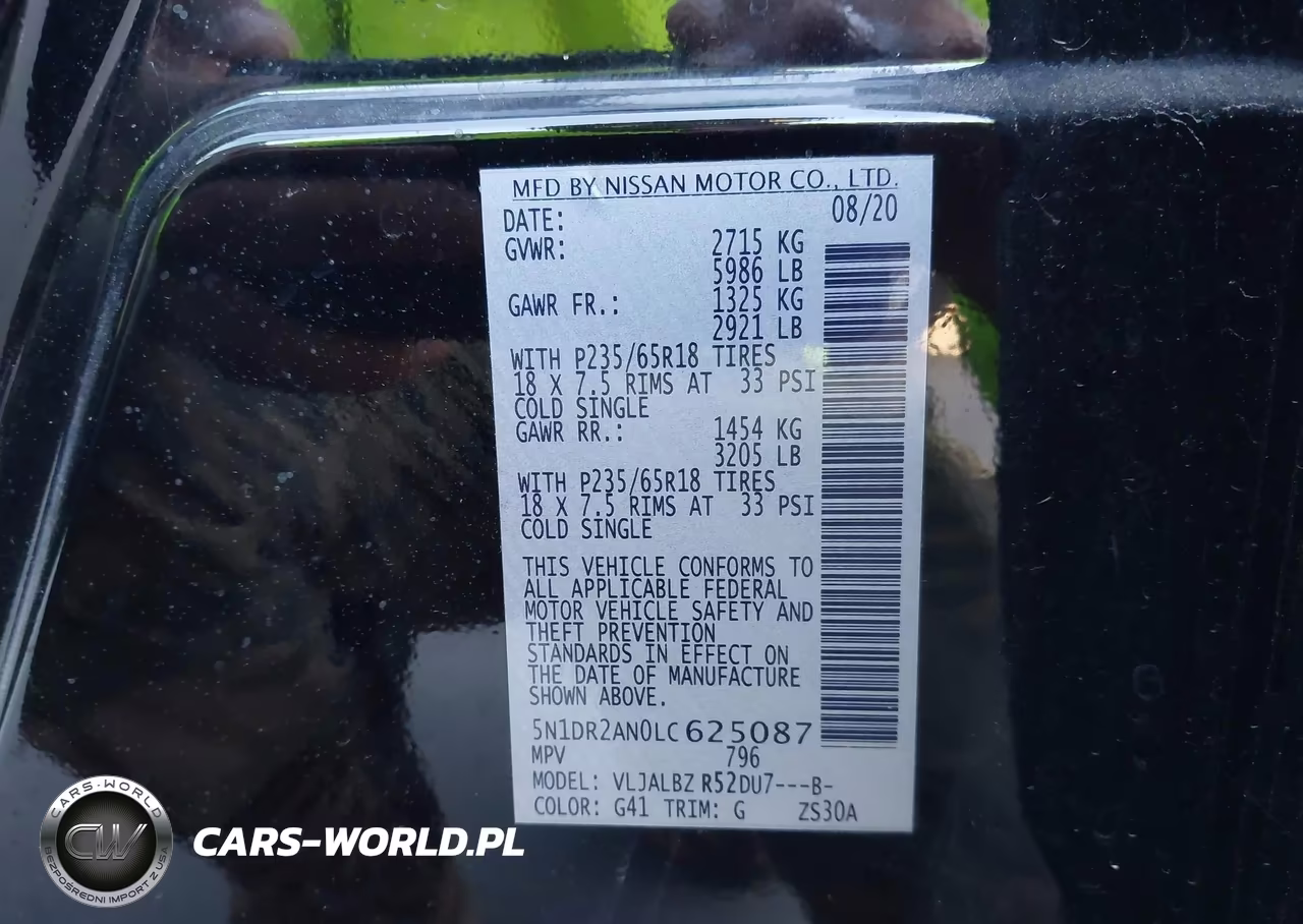 2020 Nissan Pathfinder S 2Wd VIN:5N1DR2AN0LC625087 - 9