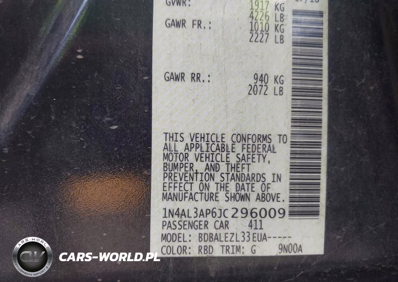 2018 Nissan Altima 2.5 S VIN:1N4AL3AP6JC296009 - 9