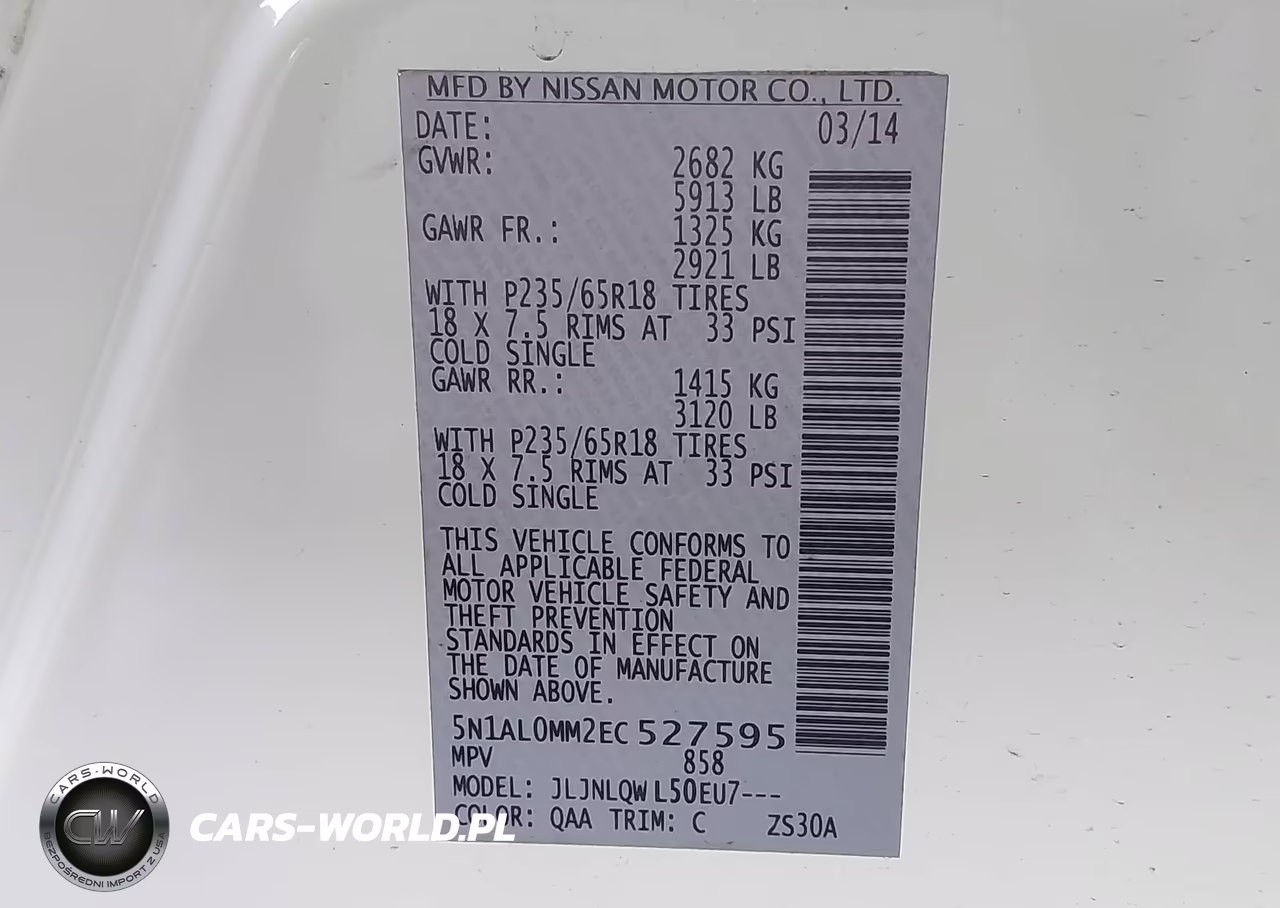 2014 Infiniti Qx60 VIN:5N1AL0MM2EC527595 - 9