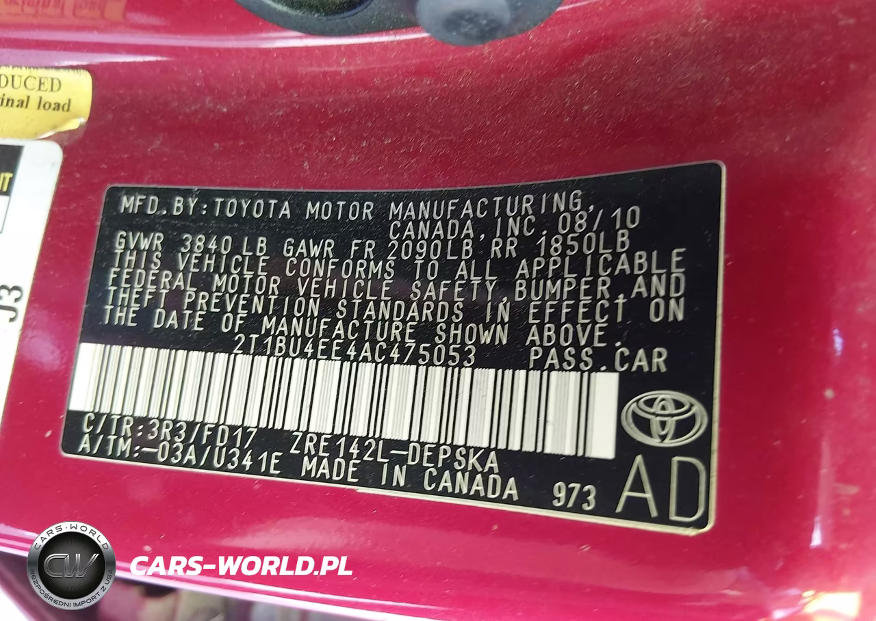 2010 Toyota Corolla S VIN:2T1BU4EE4AC475053 - 9