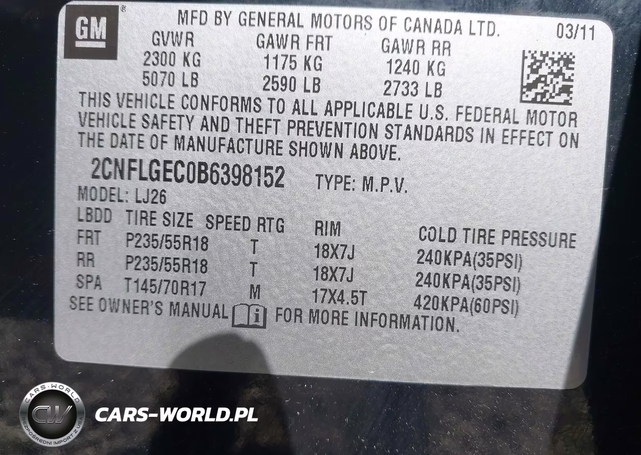 2011 Chevrolet Equinox Ltz VIN:2CNFLGEC0B6398152 - 9