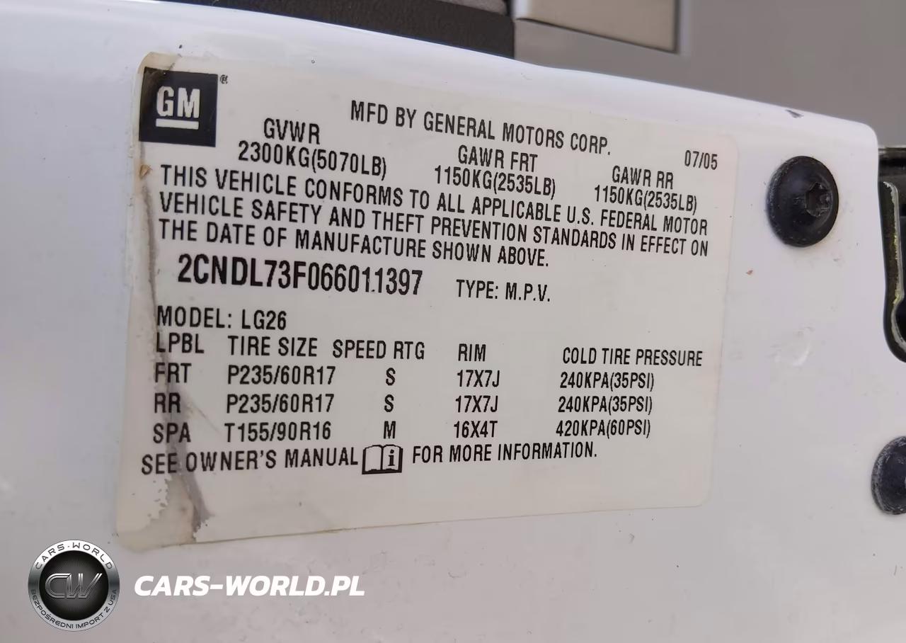 2006 Chevrolet Equinox Lt VIN:2CNDL73F066011397 - 9