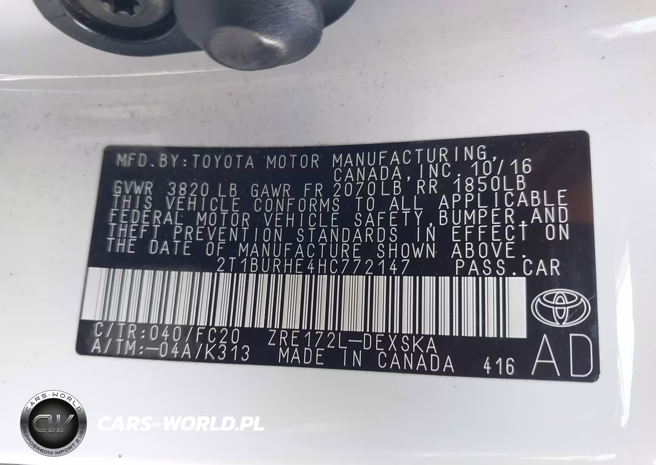 2017 Toyota Corolla Se VIN:2T1BURHE4HC772147 - 9
